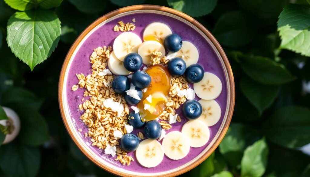 blueberry and banana smoothie bowl